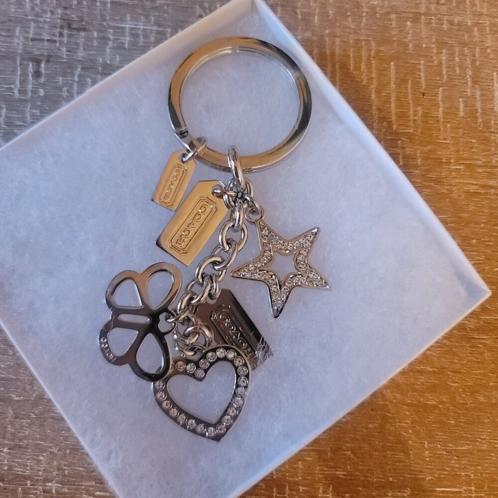 Coach Silver Key Holder with Charms - Picture 3 of 4